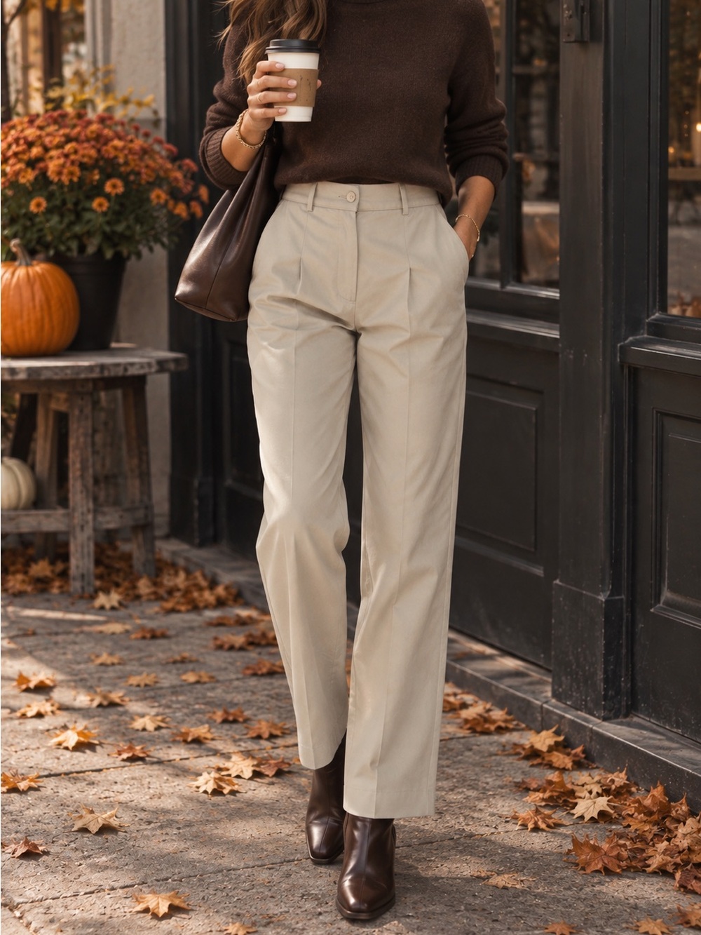 L.L.Bean Signature Flannel Lined Khaki Chino Pants NWT Size 8 Petite